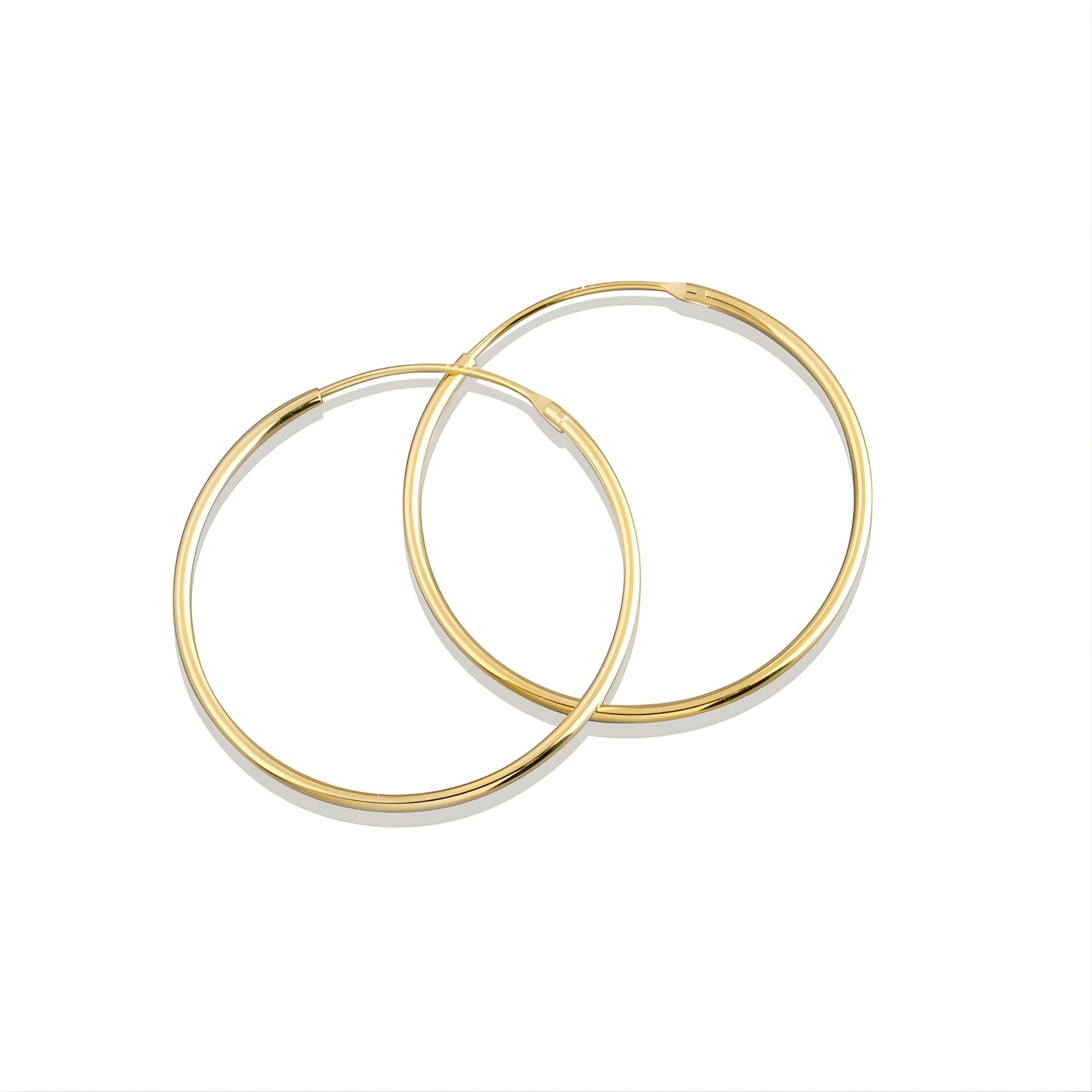 עגילי חישוק כסף 925 קוטר 2.8 ס"מ