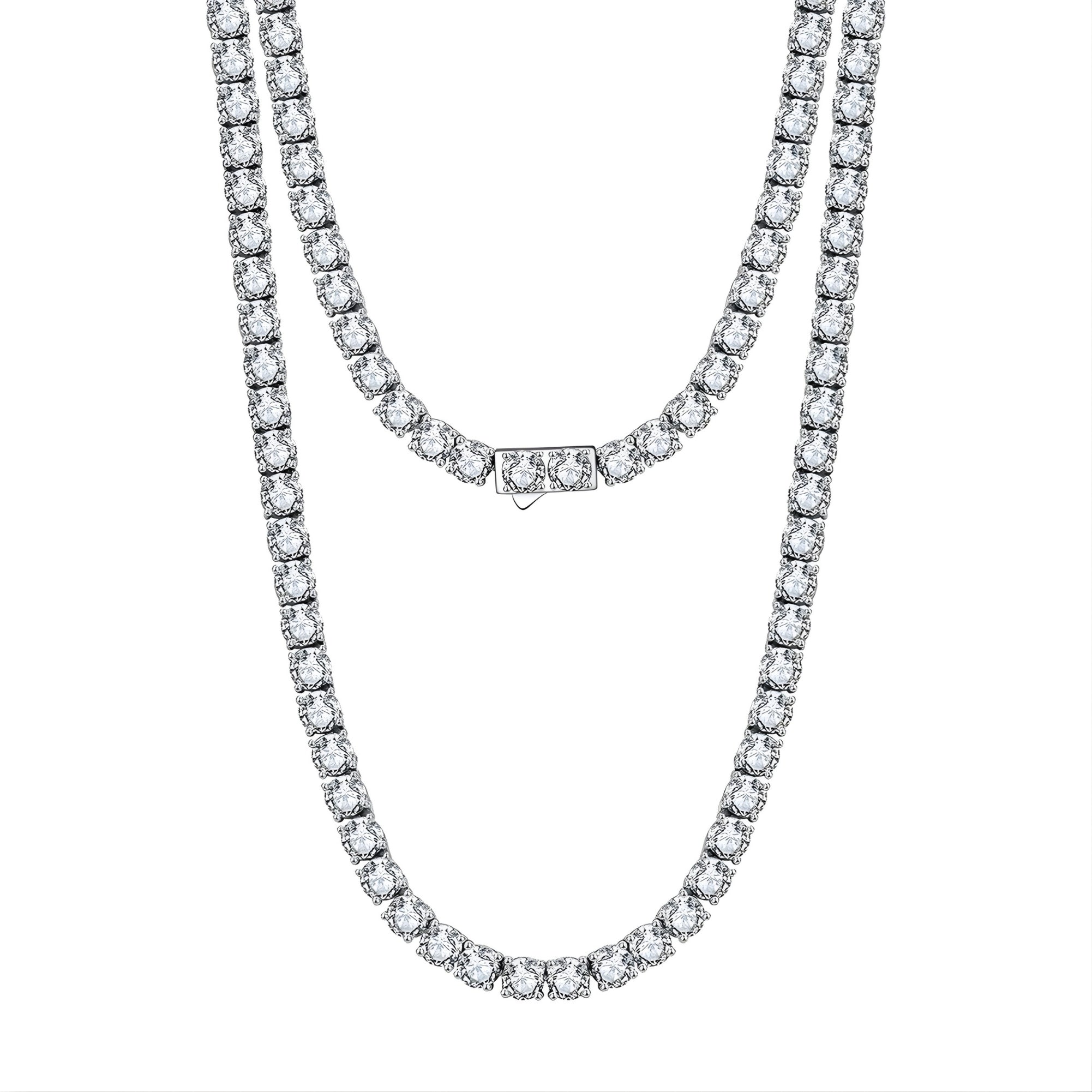 שרשרת טניס 2.5 מ''מ כסף 925 משובצת אבני זירקוניה שקופות